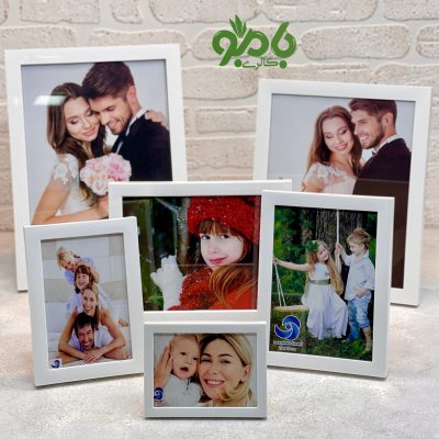 قاب عکس سفید تخت ساده